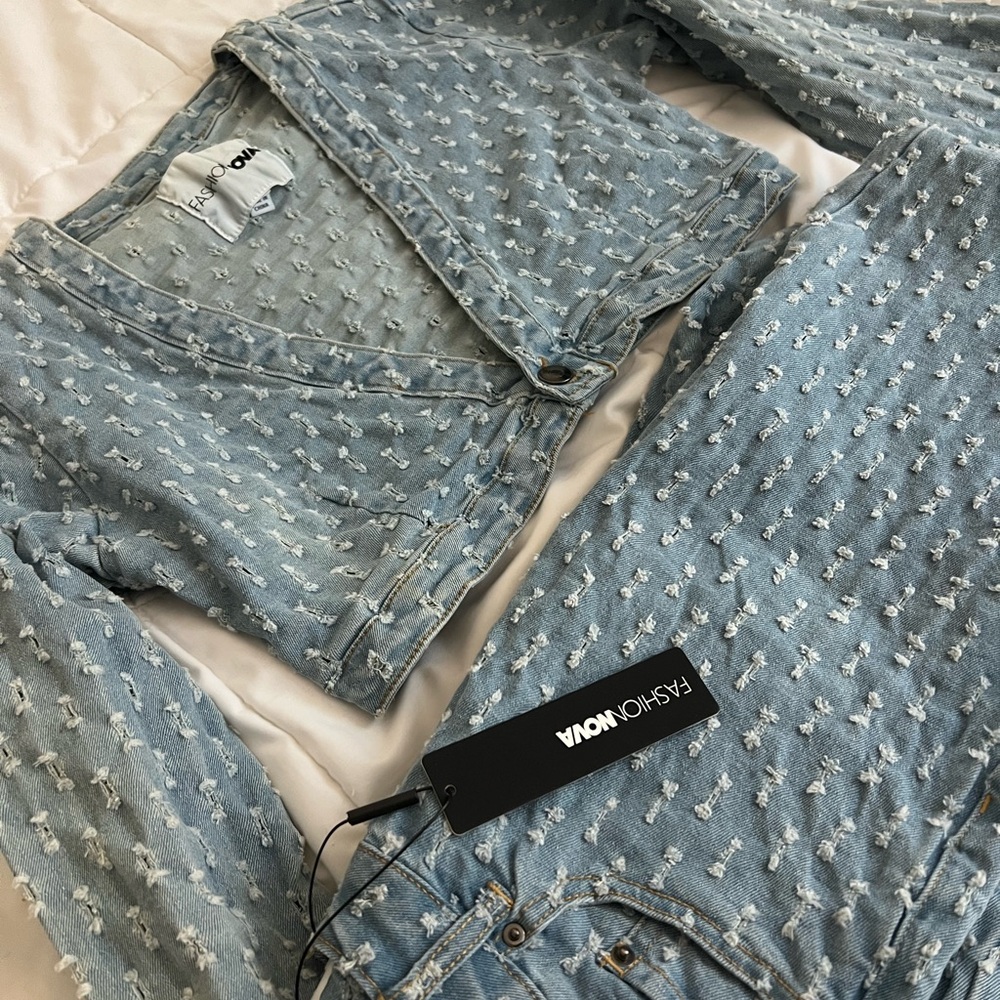Fashion Nova Blue Denim Set